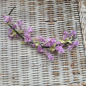 Lavender Fabric Flowers Hair Clip